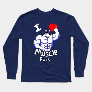 I Heart Muscle Furs Long Sleeve T-Shirt